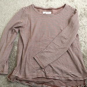 Orange Striped Long Sleeve Tee size medium
